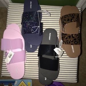 Bundle of old navy slides size 7